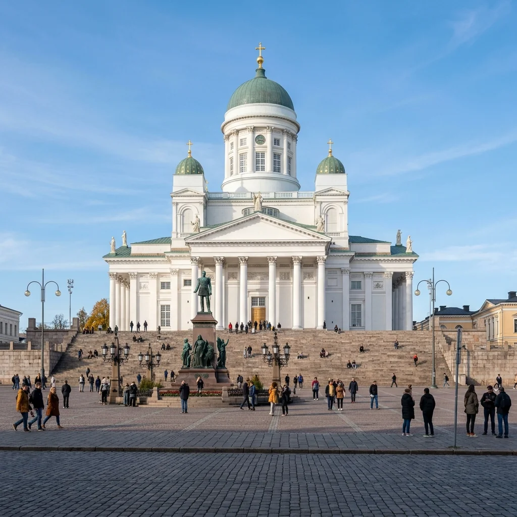 Catedral e praça monumental de Helsinki
